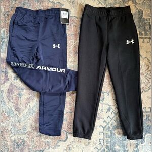 Under Armour boys size 6 pants new black and navy